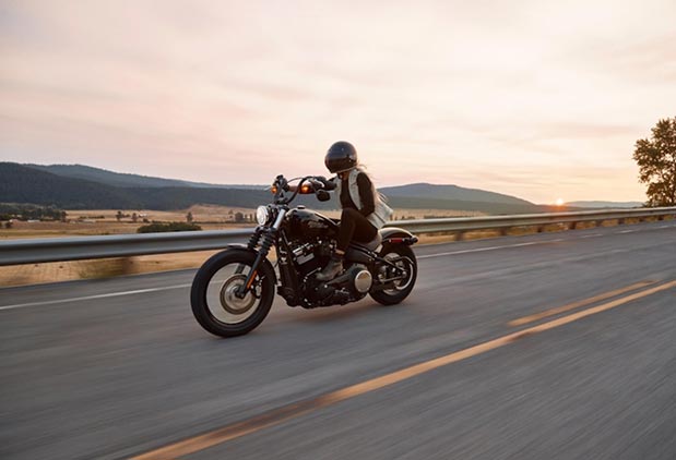 Motorcycle down the road